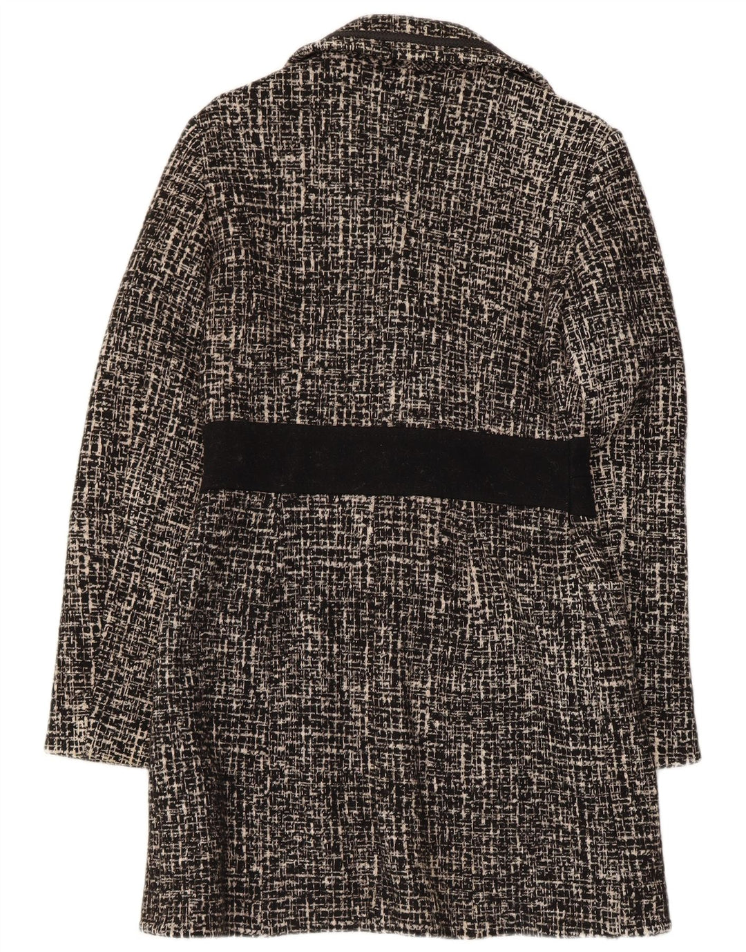 Jaqueta blazer vintage feminina longline com 3 botões IT 42 médio preto manchado