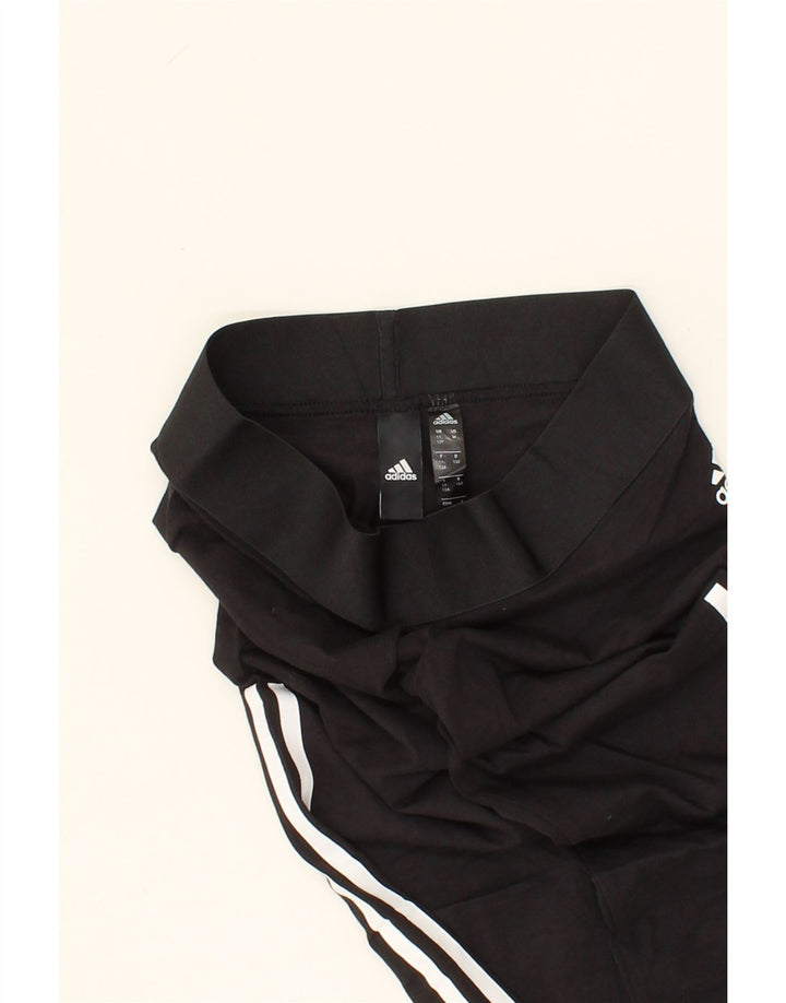 ADIDAS Girls Leggings 11-12 Years  Black Cotton Vintage Adidas and Second-Hand Adidas from Messina Hembry 
