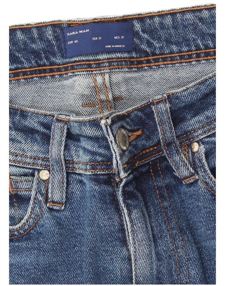 Zara Jeans Skinny Masculino EU 40 Médio W31 L30 Azul