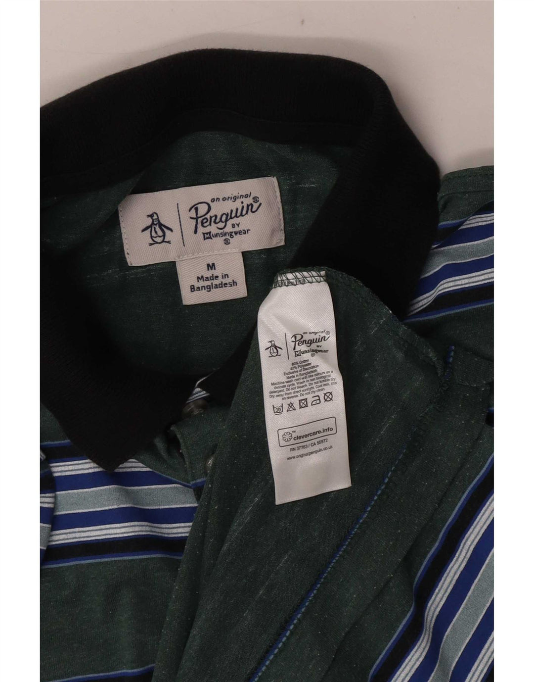Camisa polo masculina Penguin manga curta regular fit listrada verde médio