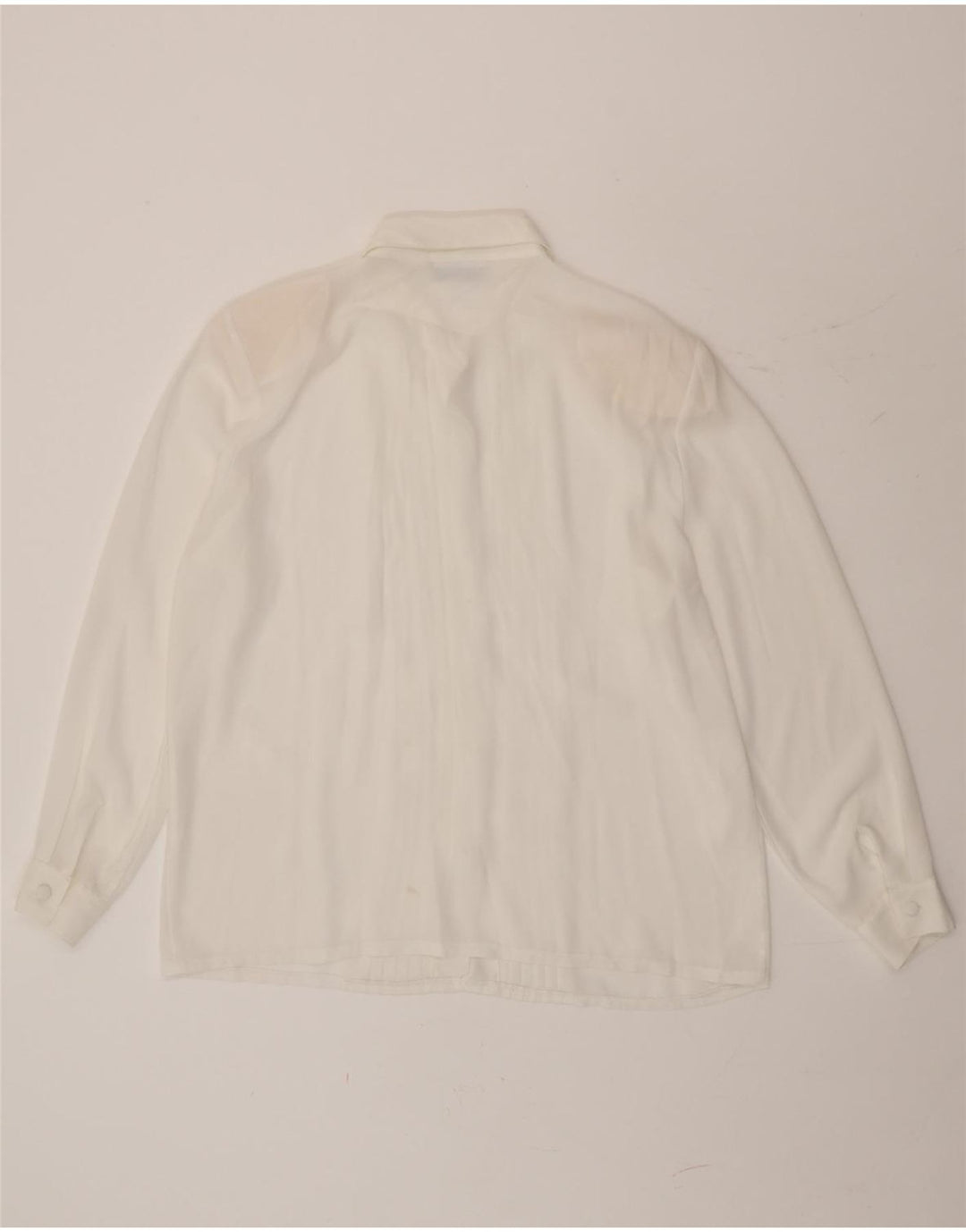 Blusa feminina Alfred Dunner transparente Reino Unido 14 grande branca