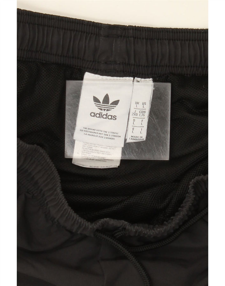 Shorts esportivos gráficos masculinos ADIDAS grande poliéster preto