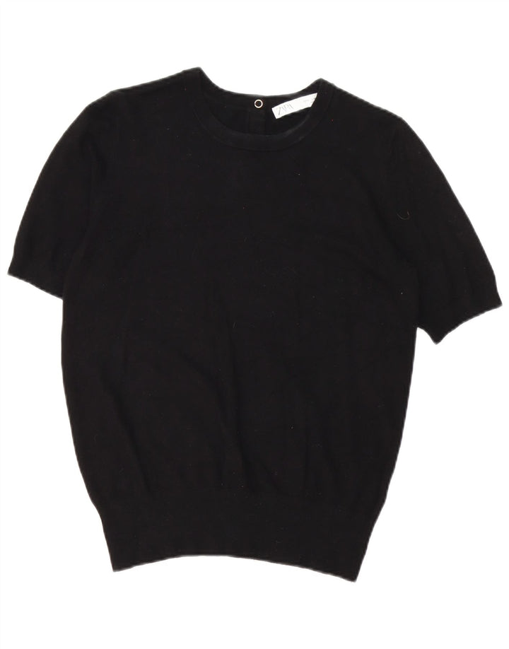 Camiseta feminina Zara UK 14 médio preto