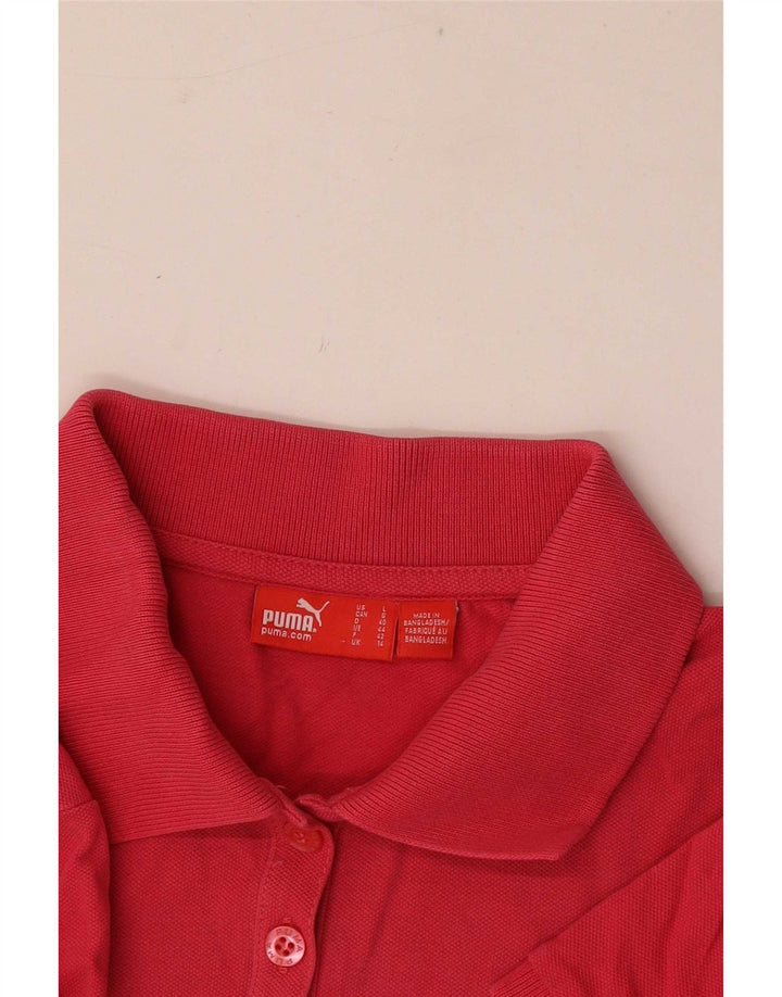 Camisa polo feminina Puma UK 14 rosa médio