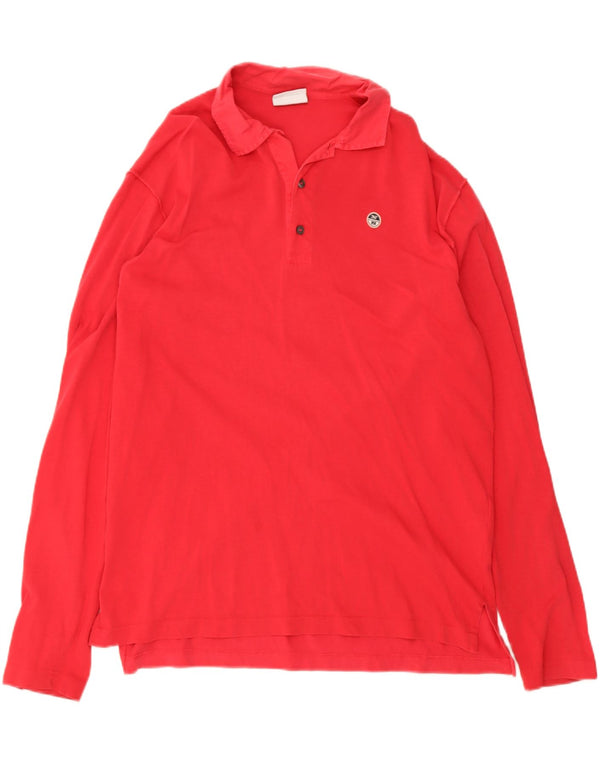 Camisa polo masculina de rugby de manga comprida North Sails XL algodão vermelho