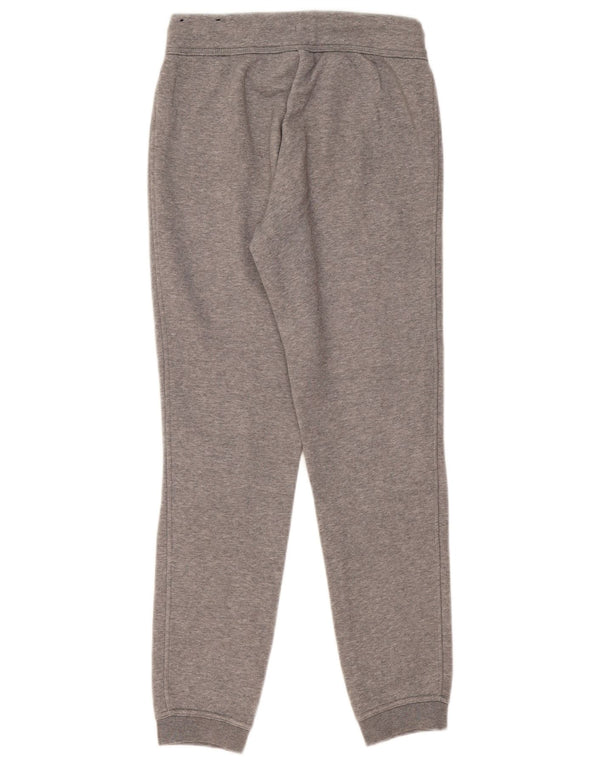 Calça de treino feminina Nike Joggers UK 8 pequena cinza manchada de algodão