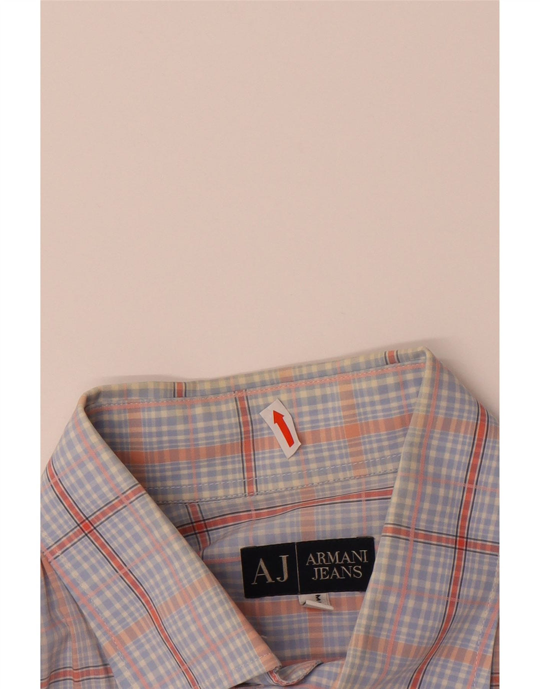 Camisa masculina ARMANI JEANS xadrez azul médio