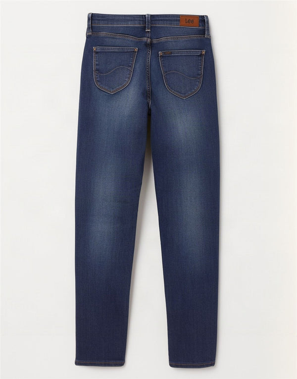 Lee Womens Jodee Ultra Skinny Jeans W25 L27 Azul Marinho Algodão