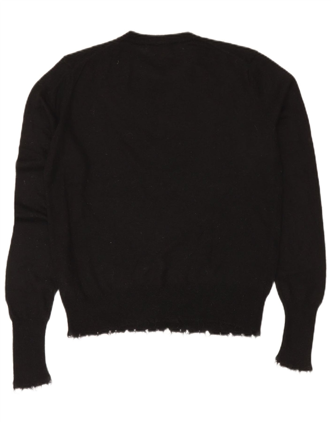 ZARA Womens Crew Neck Jumper Sweater UK 10 Small Black Polyamide