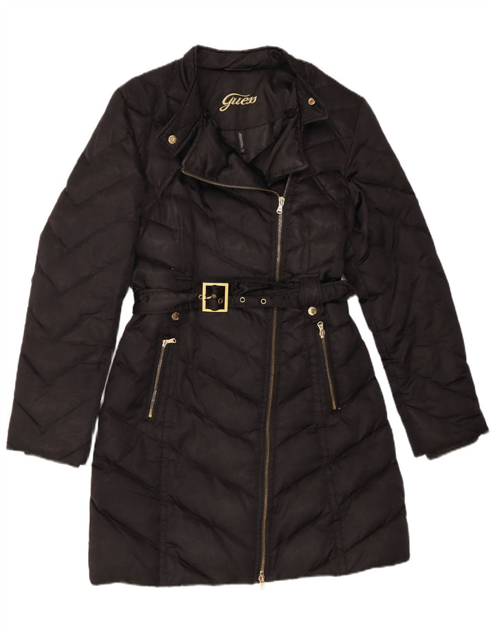 Casaco acolchoado feminino Guess UK 10 pequeno nylon preto