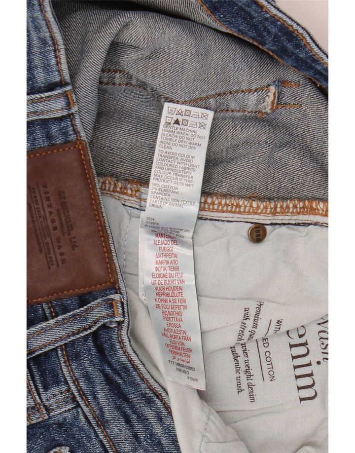 Jeans retos masculinos Marks & Spencer W38 L31 algodão azul