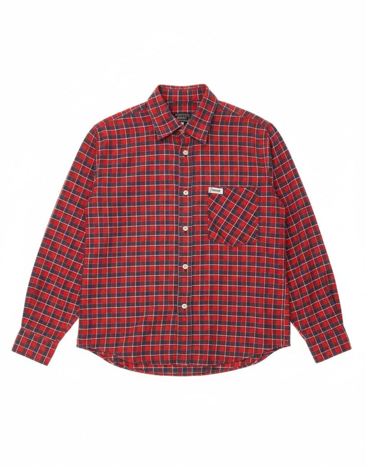 Camisa masculina RIFLE pequena xadrez vermelha