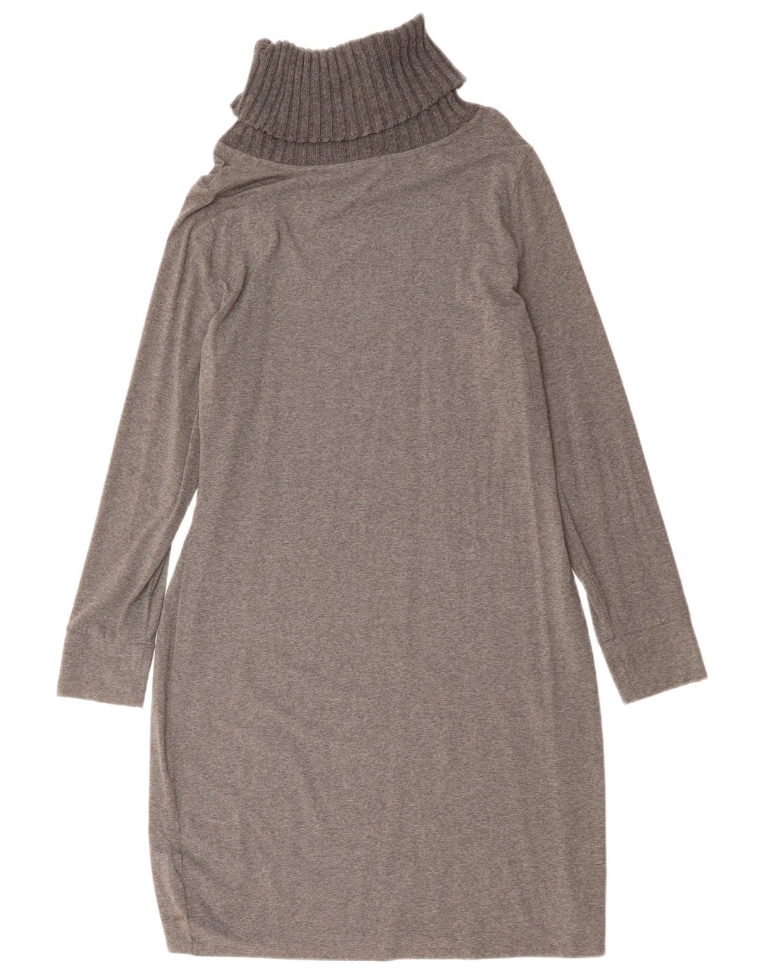 Vestido feminino Tommy Hilfiger com bainha gola redonda Reino Unido 14 grande viscose cinza