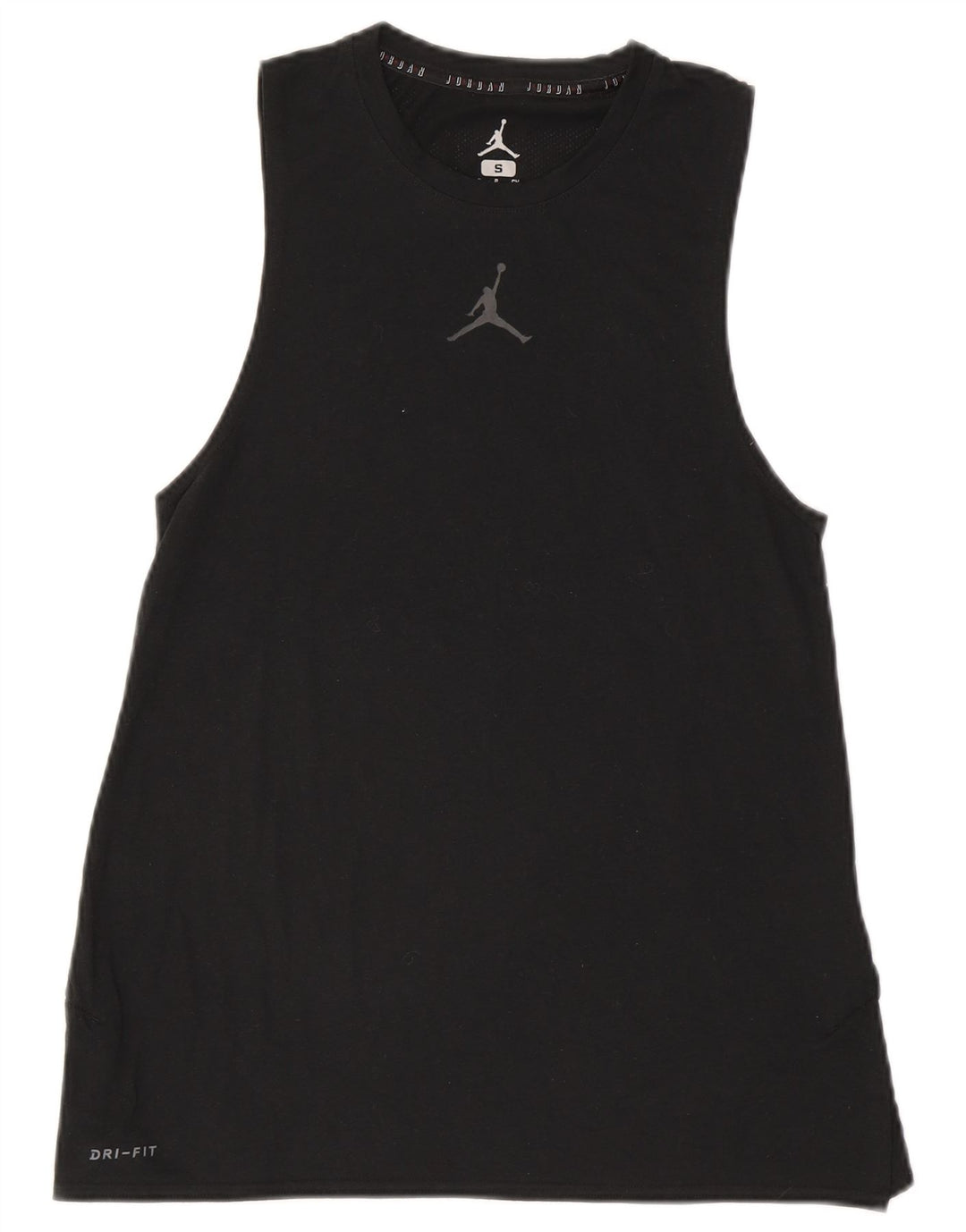 Jordan Mens Dri Fit Vest Top Pequeno Poliéster Preto
