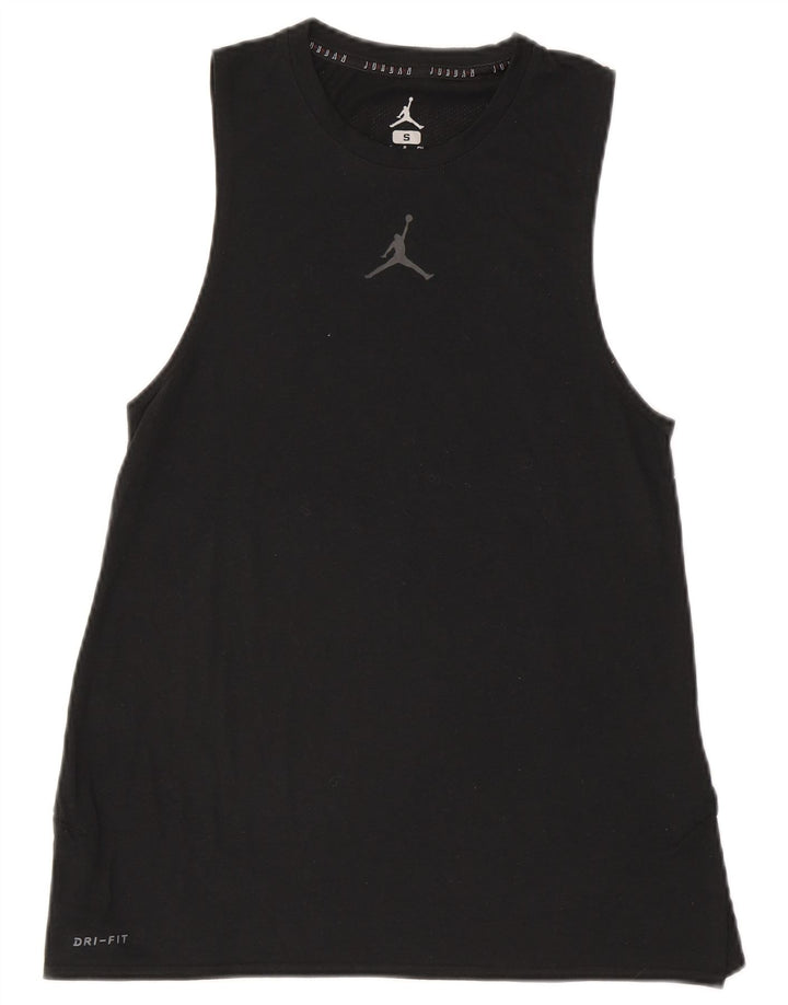 Jordan Mens Dri Fit Vest Top Pequeno Poliéster Preto