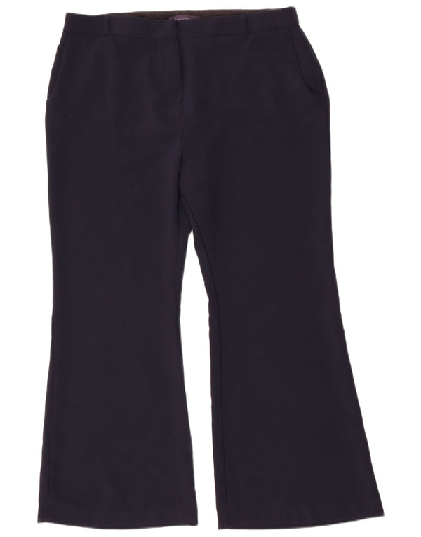 Calça Chino Feminina Marks & Spencer Bootcut Reino Unido 18 XL W36 L30 Azul Marinho