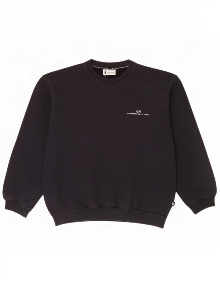 Sergio Tacchini moletom masculino Jumper IT 48 médio algodão azul marinho