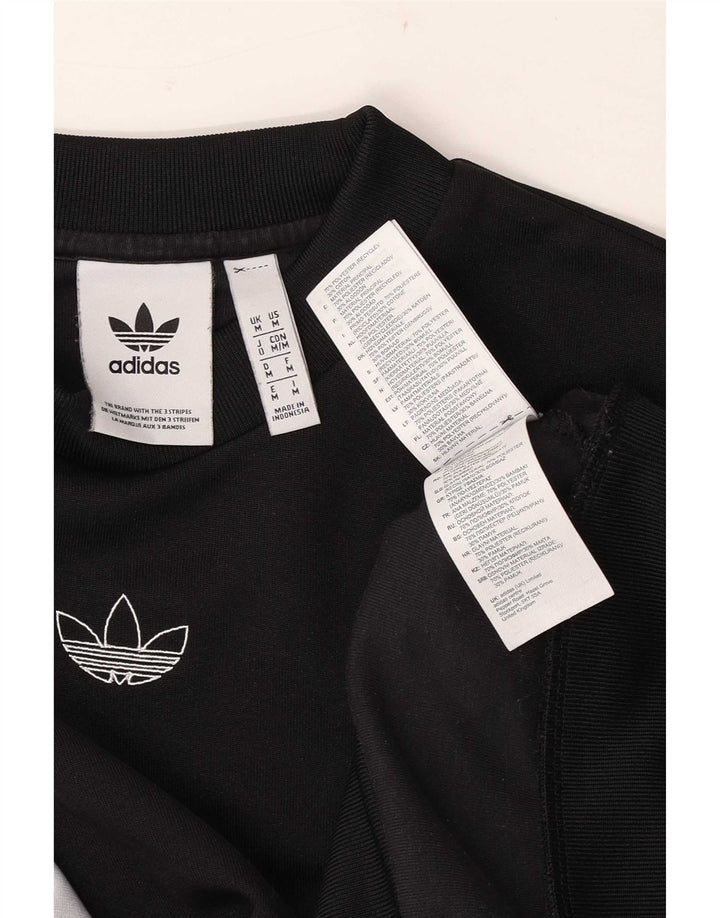 Adidas masculino gráfico moletom jumper médio preto colorblock poliéster