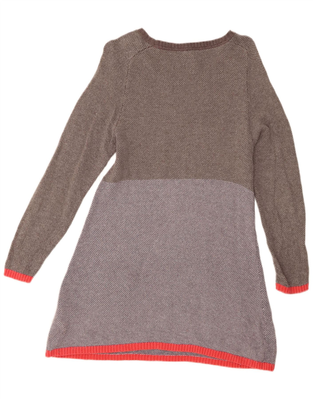 Vestido jumper feminino WHITE STUFF Reino Unido 12 algodão colorblock cinza médio