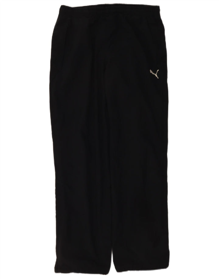 Calça de treino masculina Puma pequena preta poliéster