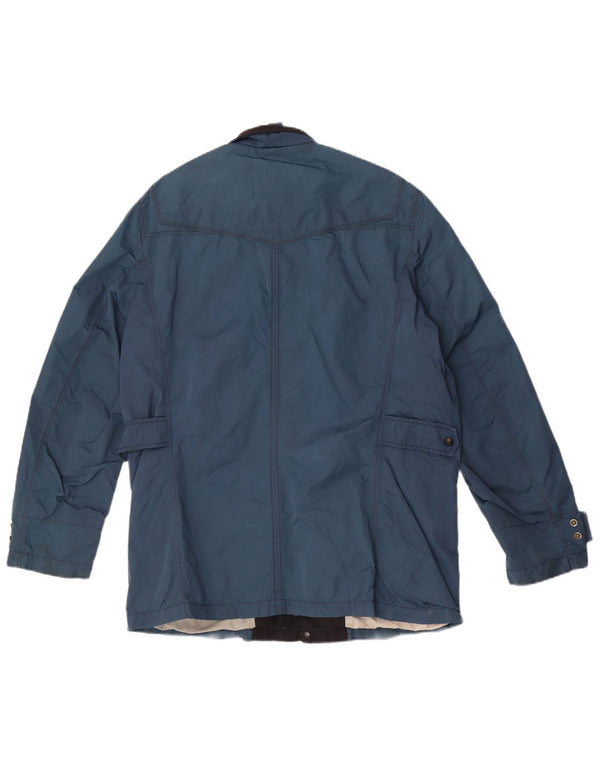 Jaqueta utilitária masculina Hugo Boss EU 54 2XL azul poliamida