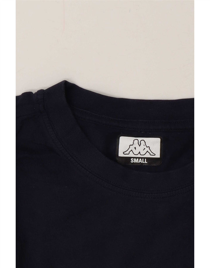 Camiseta gráfica masculina Kappa Top pequeno azul marinho