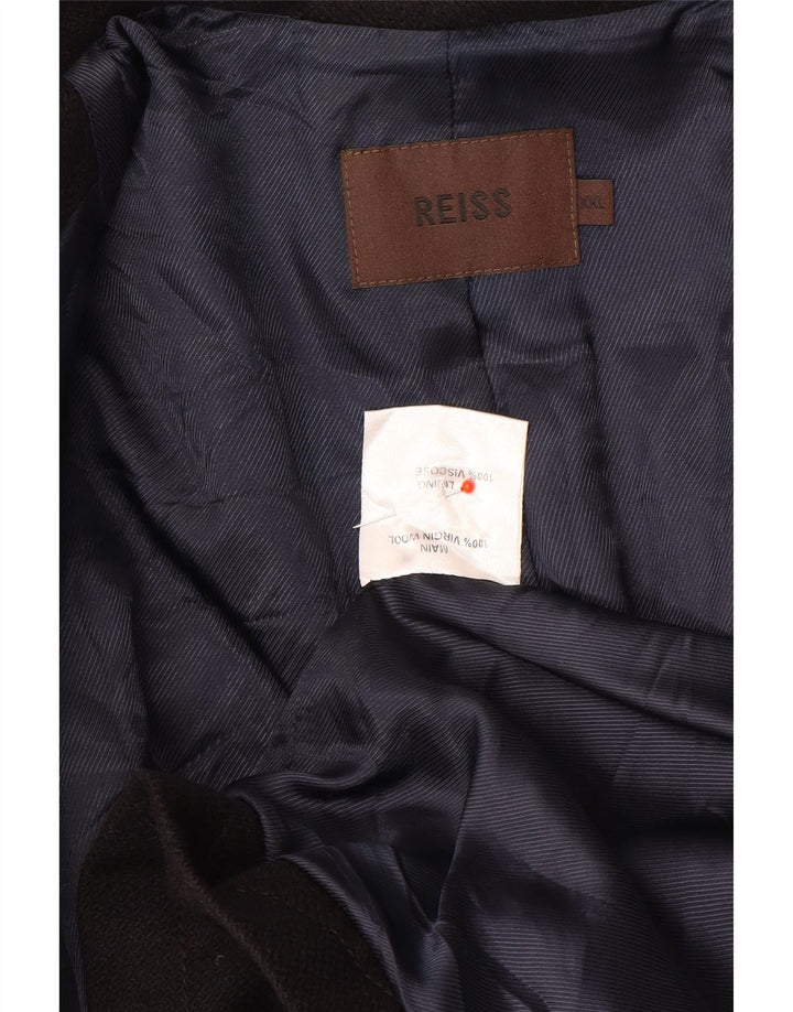 Sobretudo masculino Reiss UK 44 2XL lã virgem azul marinho