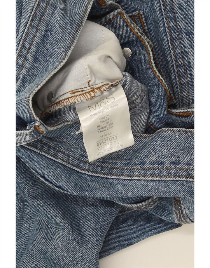 Jeans retos masculinos Marks & Spencer W34 L29 algodão azul