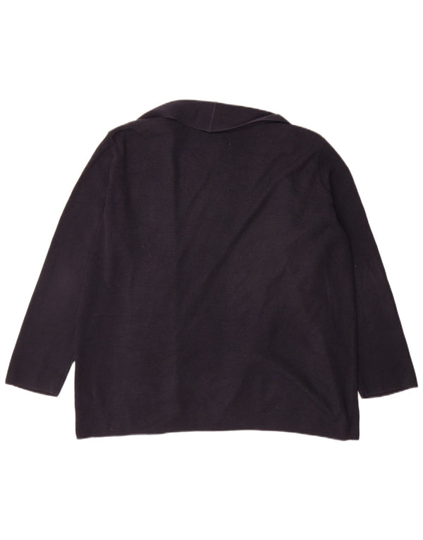 Suéter cardigã feminino Longline Marks & Spencer Reino Unido 16 grande azul marinho