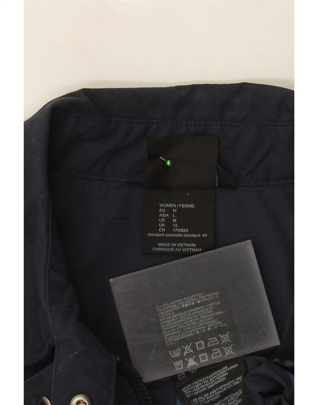 Jaqueta utilitária feminina Jack Wolfskin Reino Unido 12 poliéster azul marinho médio
