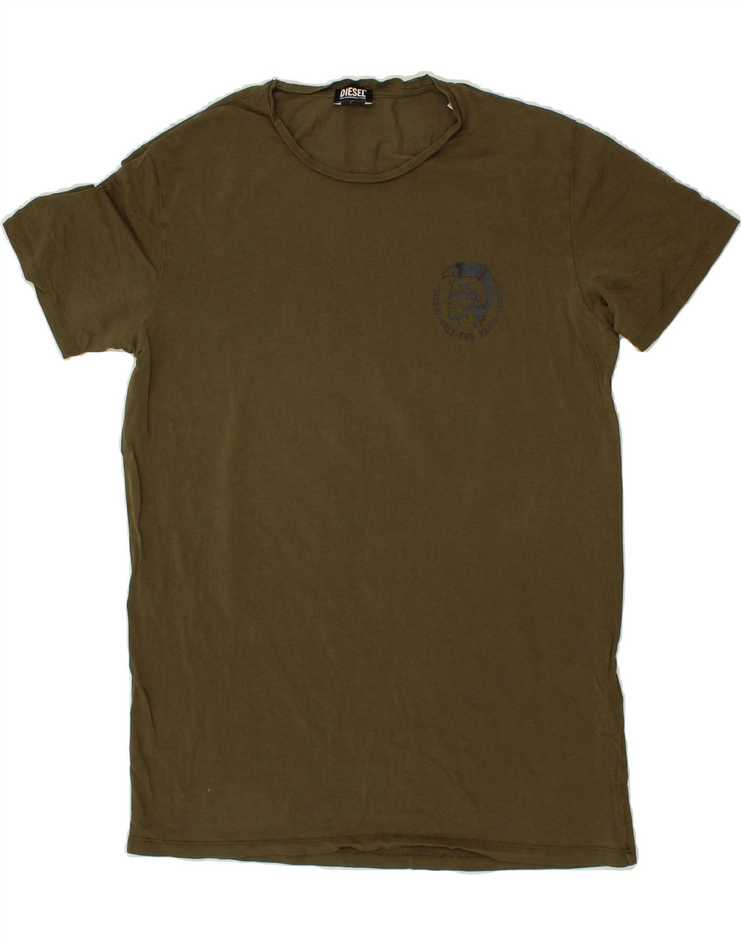 DIESEL Womens T-Shirt Top UK 20 2XL Khaki Cotton Vintage Diesel and Second-Hand Diesel from Messina Hembry 