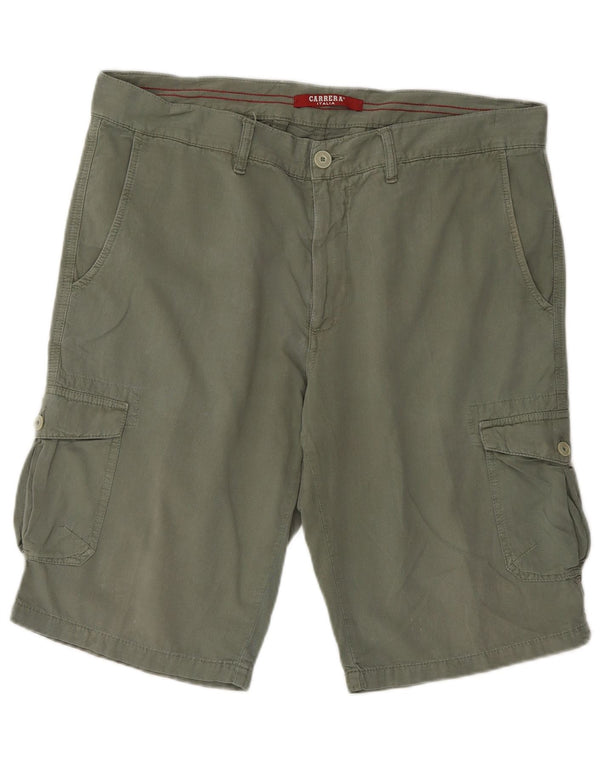 Carrera Mens 618 Regular Fit Cargo Shorts IT 52 XL W36 Algodão Verde