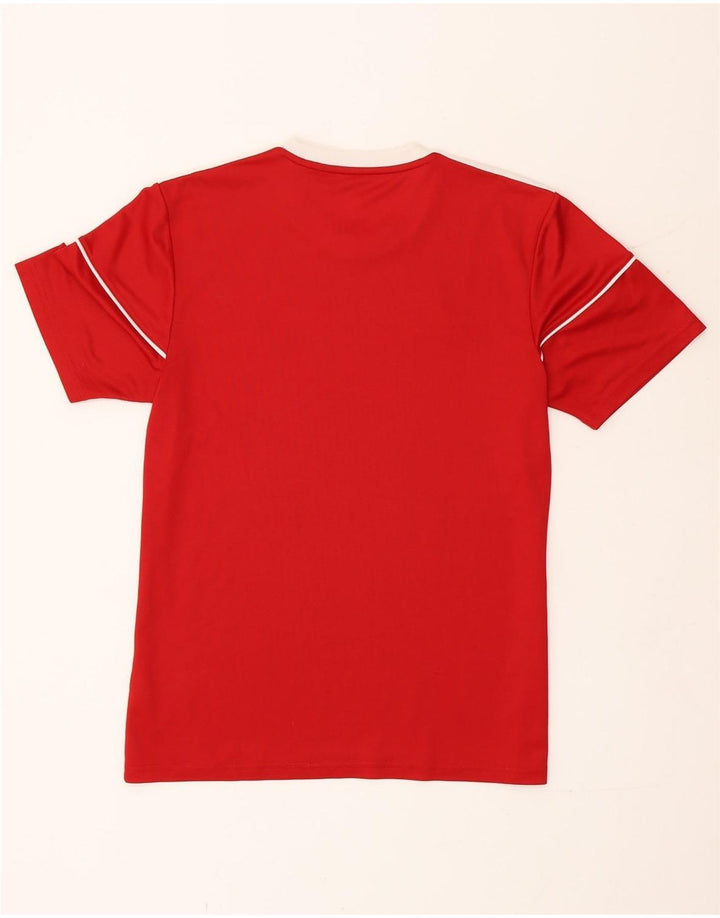 Adidas Mens Climalite Camiseta Top Pequeno Poliéster Vermelho