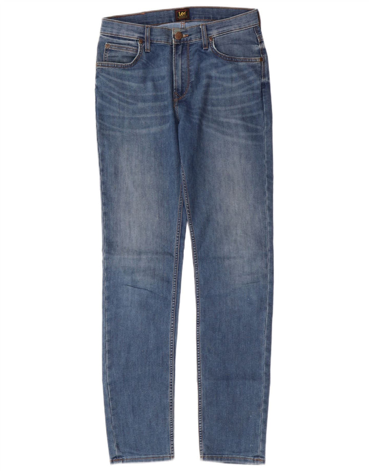 Lee Womens Rider Slim Jeans W30 L34 Azul Algodão