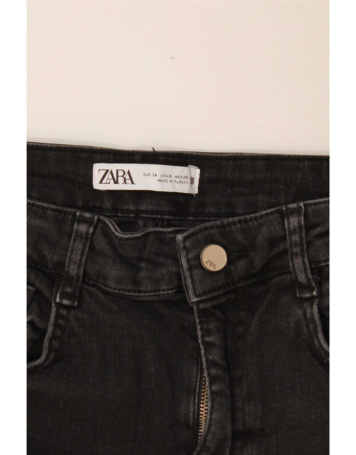 Calça jeans reta feminina Zara EU 38 pequena W28 L26 preta