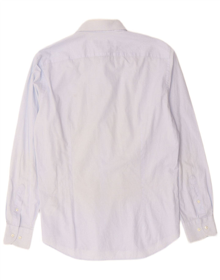 Camisa masculina TOMMY HILFIGER Slim Fit tamanho 16 1/2 42 grande azul geométrico