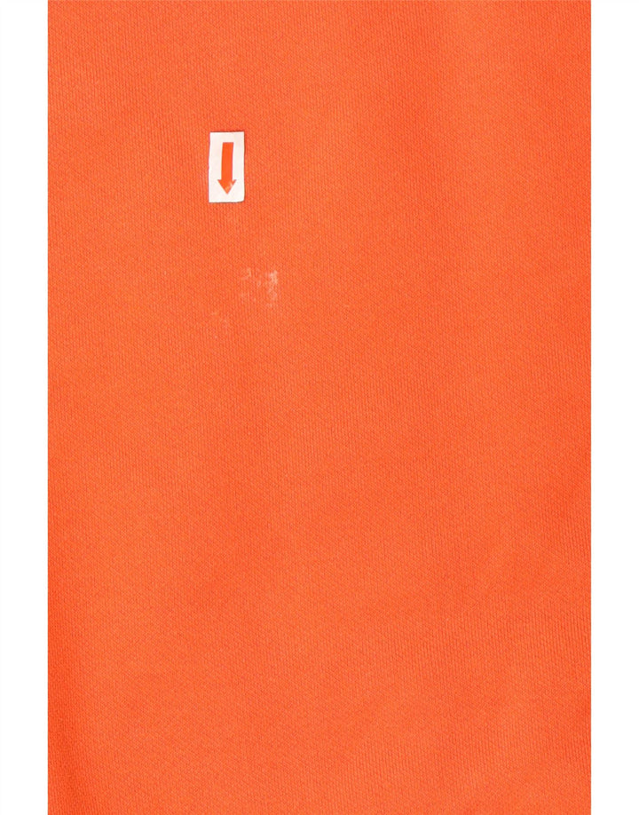 PUMA feminino oversized gráfico moletom jumper Reino Unido 10 pequeno algodão laranja