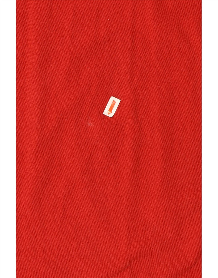 Camisa polo masculina TRUSSARDI grande algodão vermelho
