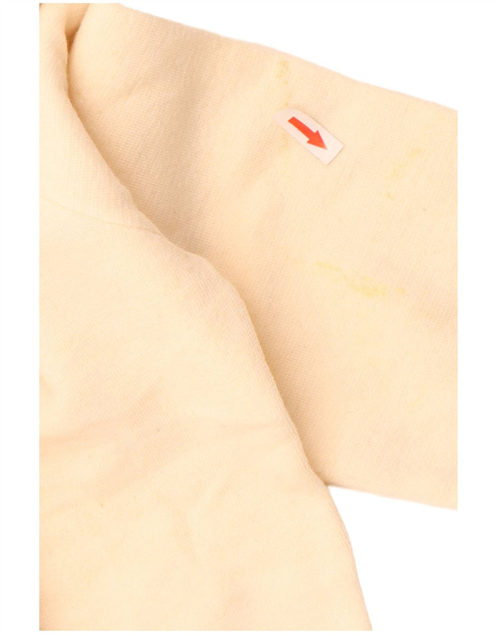 Zara Suéter masculino com gola redonda, grande acrílico bege