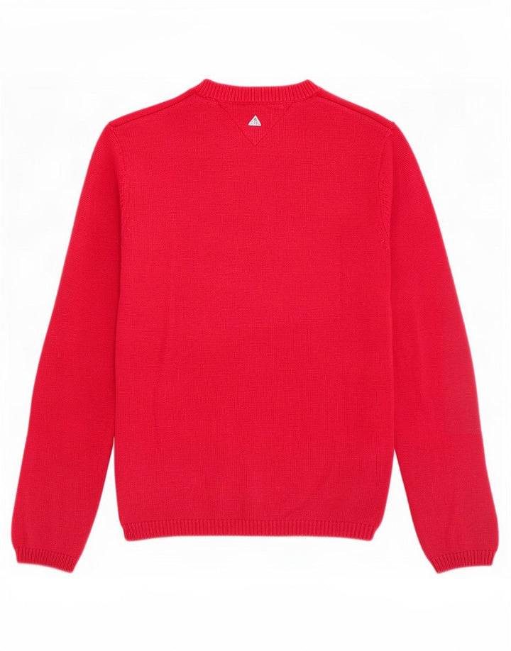 Suéter masculino Tommy Hilfiger com gola redonda, algodão vermelho médio