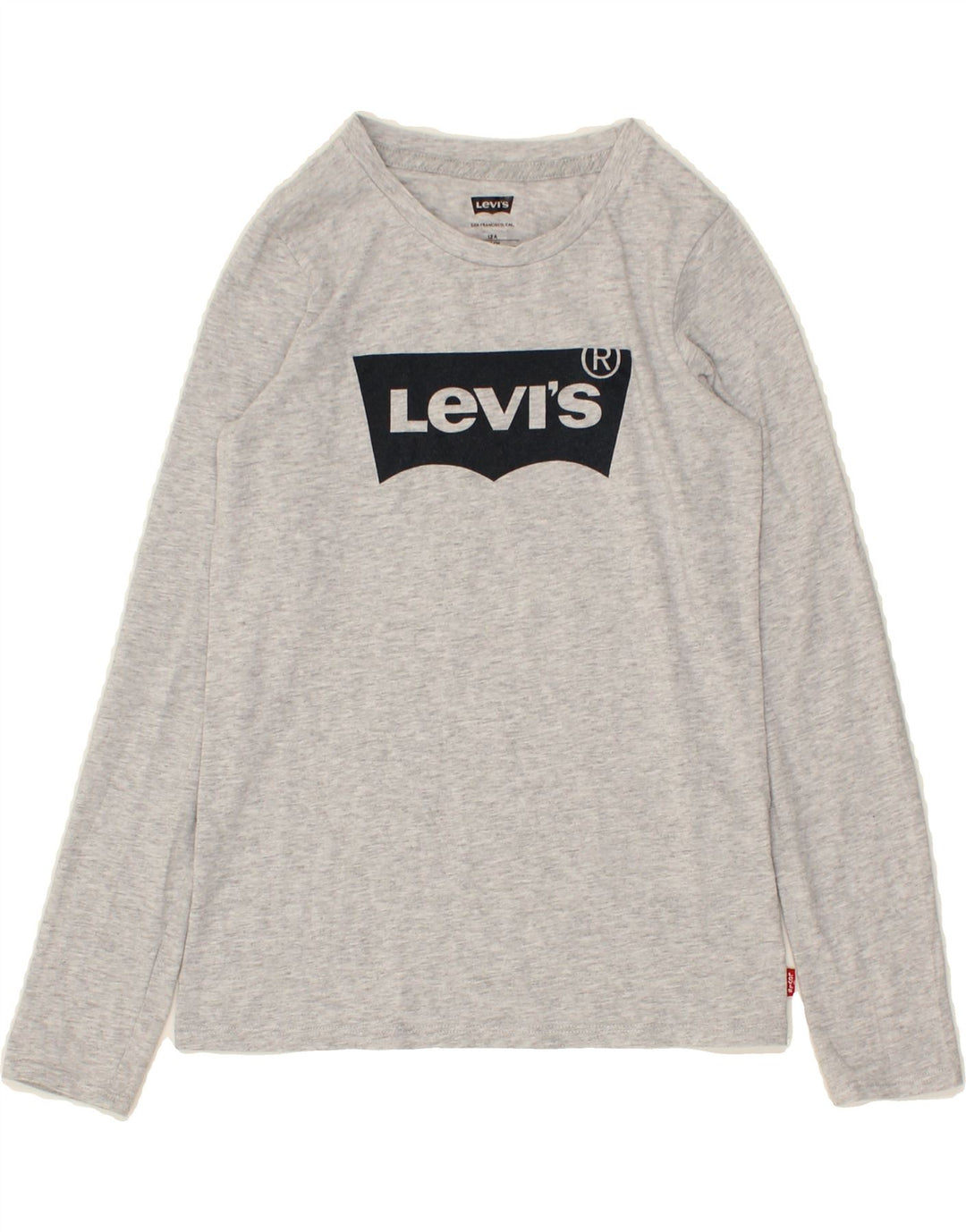 LEVI'S Boys Graphic Top Long Sleeve 11-12 Years Grey Cotton Vintage Levi's and Second-Hand Levi's from Messina Hembry 