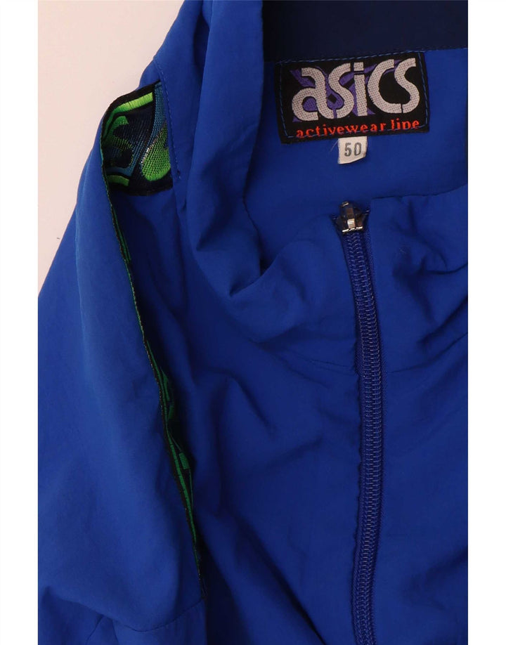 Asics Masculino Graphic Tracksuit Top Jacket IT 50 Medium Blue Colourblock