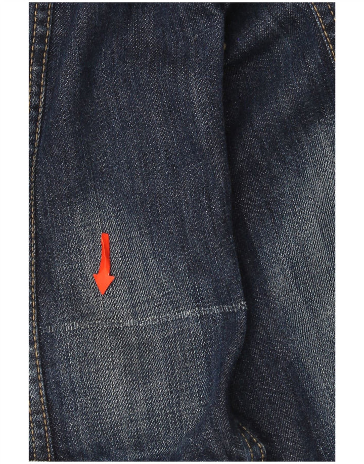 Jaqueta jeans feminina Gas UK 12 algodão azul marinho médio