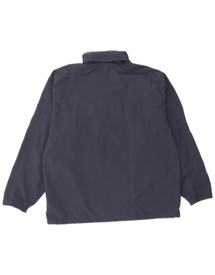 Jaqueta de chuva masculina com capuz KAPPA UK 42 XL azul marinho poliamida