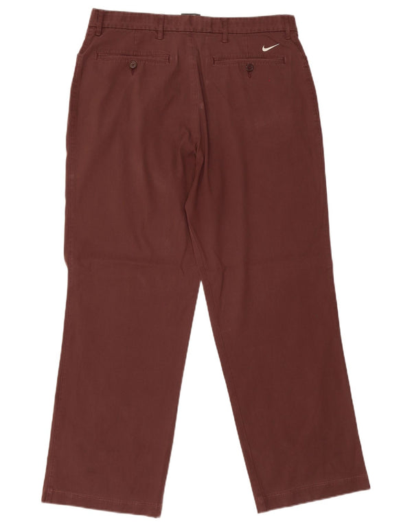 Calça casual reta masculina Nike W32 L28 algodão marrom