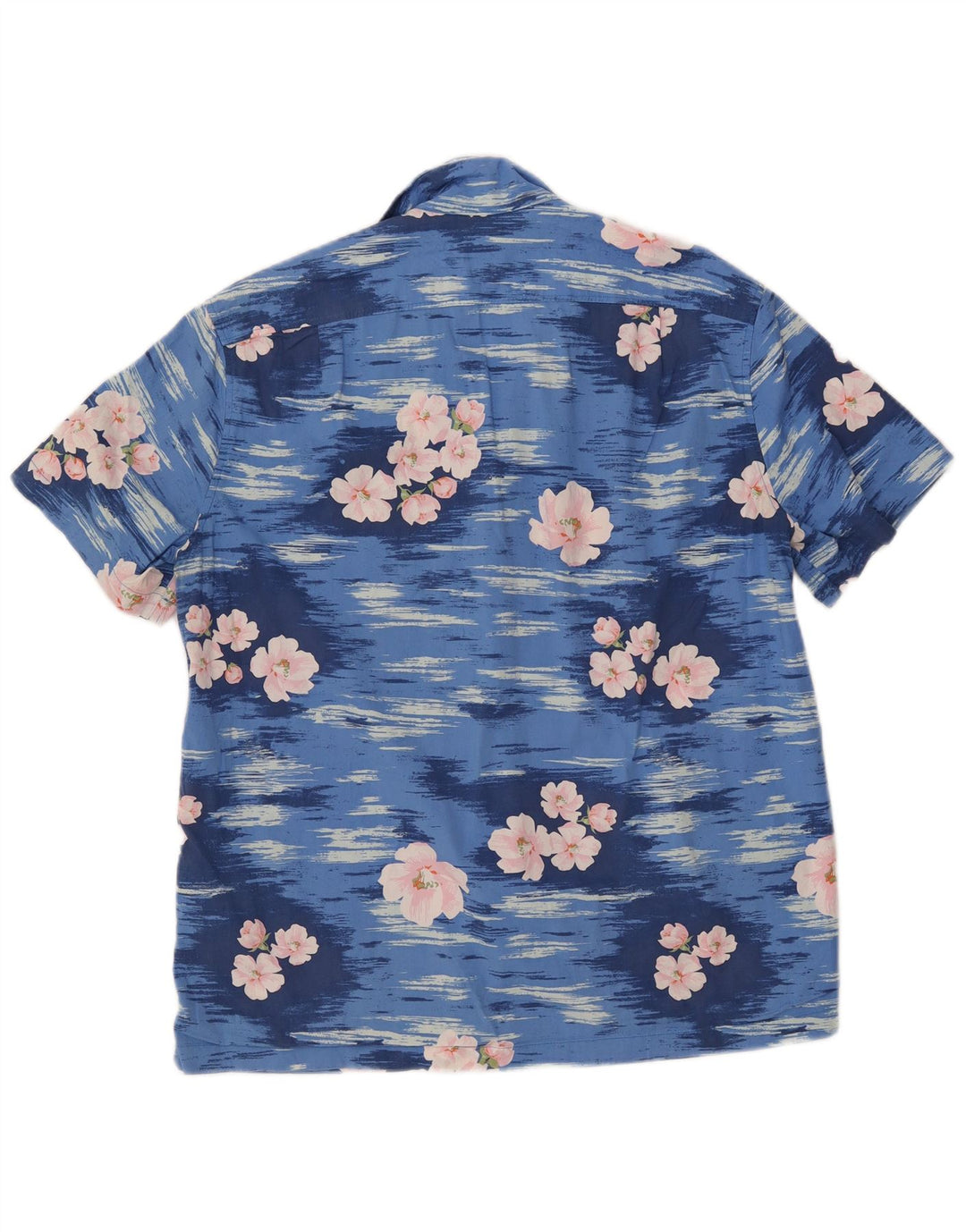 J. CREW Camisa masculina Flex de manga curta de algodão floral azul médio