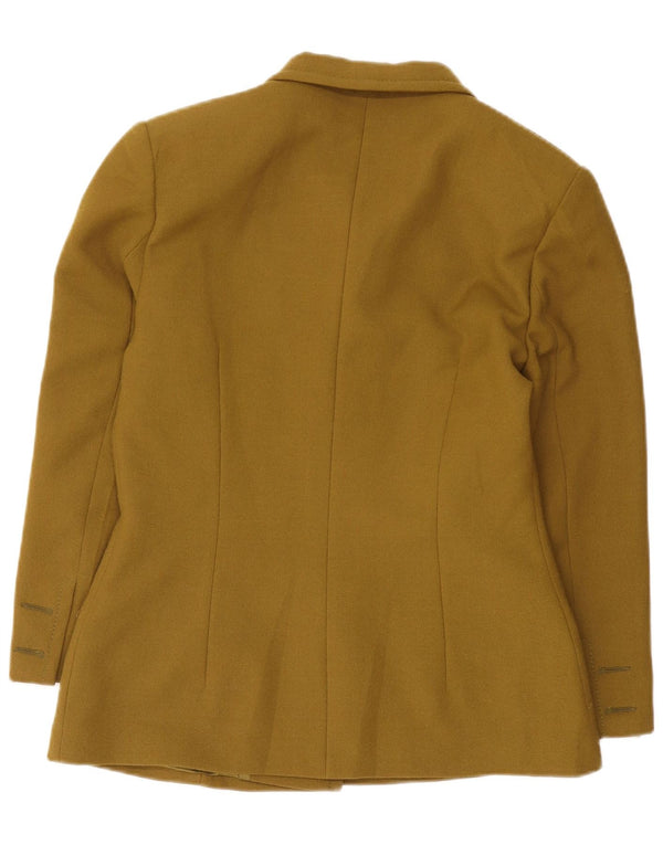 Jaqueta blazer feminina Roccobarocco com 4 botões IT 44 lã cáqui média