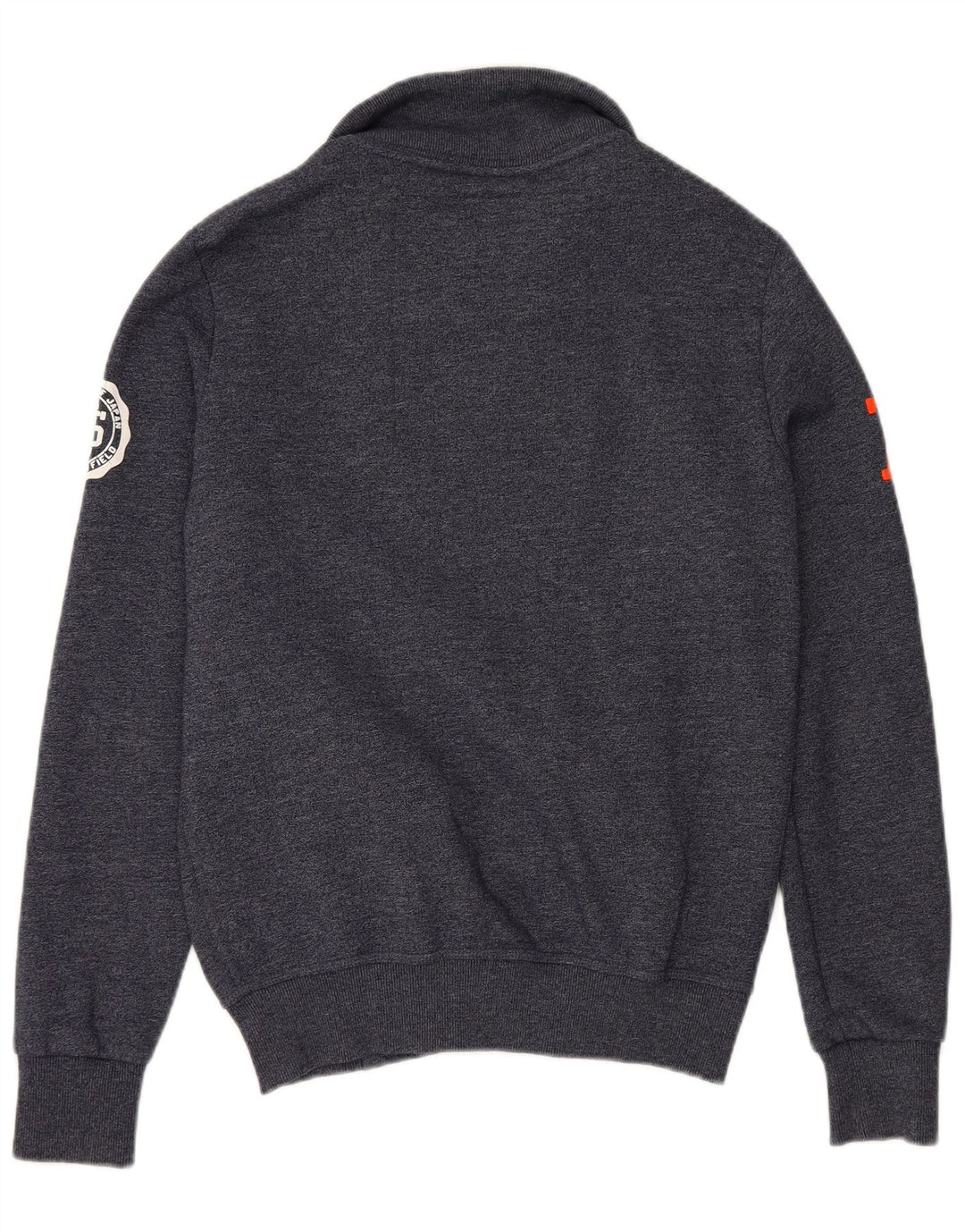 SUPERDRY Jaqueta masculina de agasalho gráfico pequena de algodão azul marinho