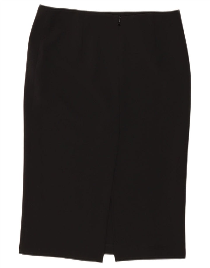 Saia reta feminina Benetton IT 40 pequena W28 poliéster preto