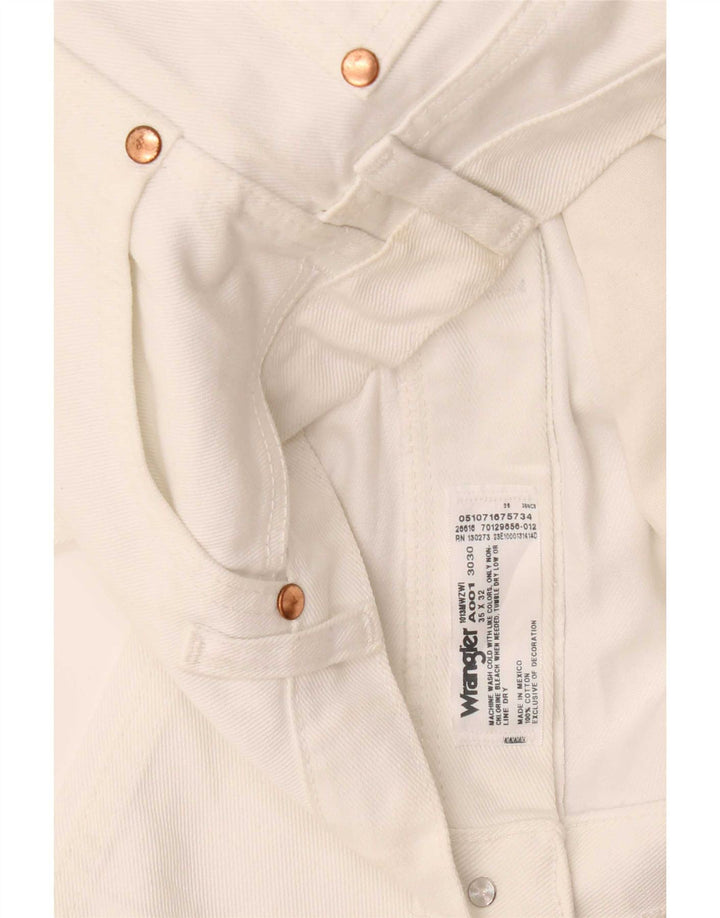 Jeans Wrangler feminino reto W35 L30 algodão branco